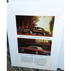 1967 Ford Thunderbird Luxury 2 Door 4 Door Print Ad vintage 60s